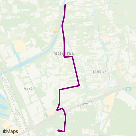 ZTM Warszawa Metro Bródno – Brzeziny map
