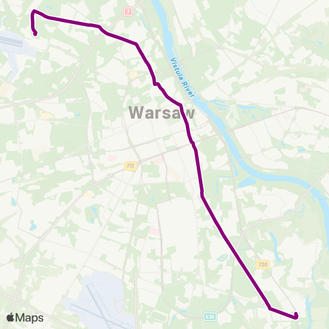 ZTM Warszawa Chomiczówka – Wilanów map
