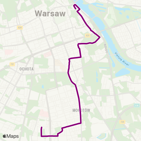 ZTM Warszawa Mariensztat – Spartańska map