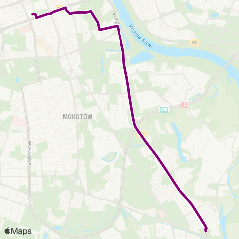 ZTM Warszawa Wilanów – Dw. Centralny map