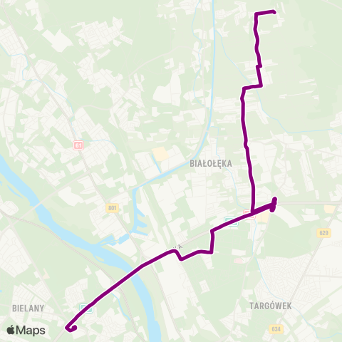 ZTM Warszawa Olesin – Metro Marymont map