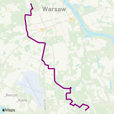 ZTM Warszawa Ostroroga – Natolin Płn. map
