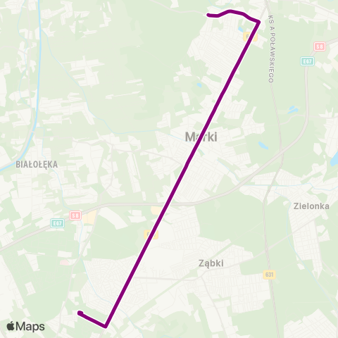 ZTM Warszawa Marki Czarna Struga – Metro Trocka map