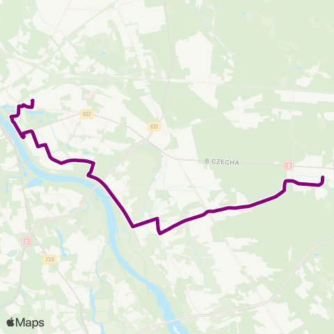 ZTM Warszawa Dw. Wschodni (Lubelska) – Stara Miłosna (Ułańska) map