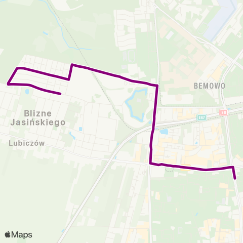 ZTM Warszawa Groty – Metro Bemowo map