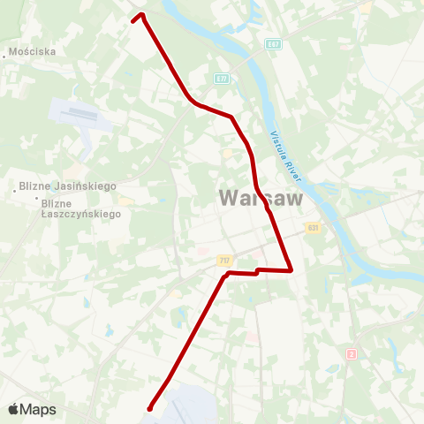 ZTM Warszawa Marymont-Potok – P+R Al. Krakowska map