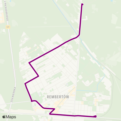 ZTM Warszawa Pastuszków – Rembertów - Kolonia map
