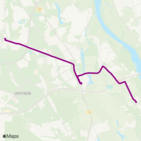 ZTM Warszawa Kępa Zawadowska – Metro Wilanowska map