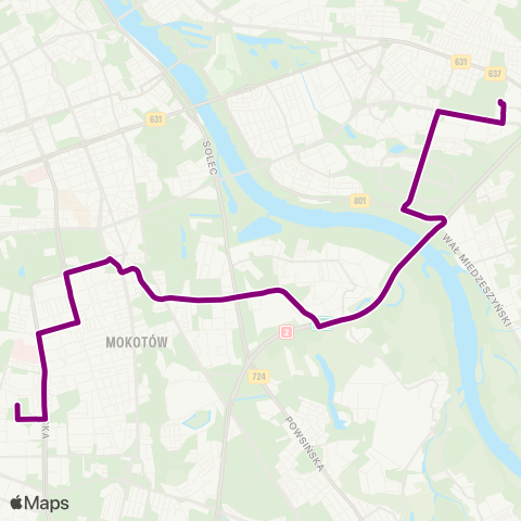 ZTM Warszawa Instytut Reumatologii – Witolin map