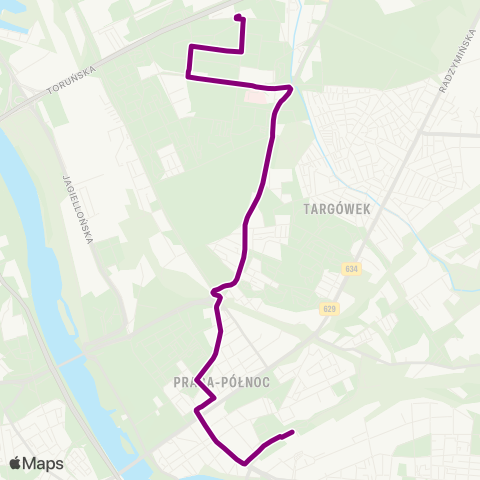 ZTM Warszawa Dw. Wschodni (Kijowska) – Bródno - Podgrodzie map