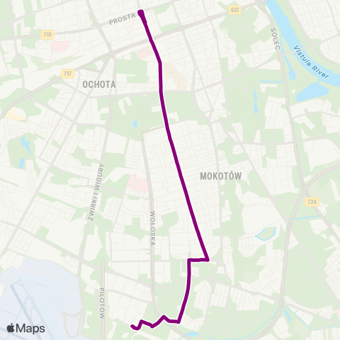 ZTM Warszawa Rondo ONZ – Bokserska map