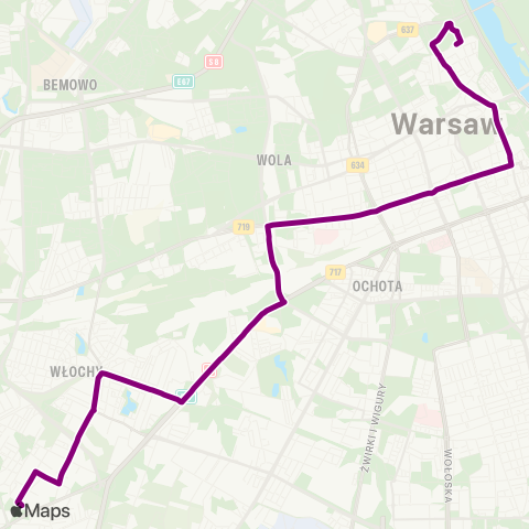 ZTM Warszawa Konwiktorska – Skorosze map