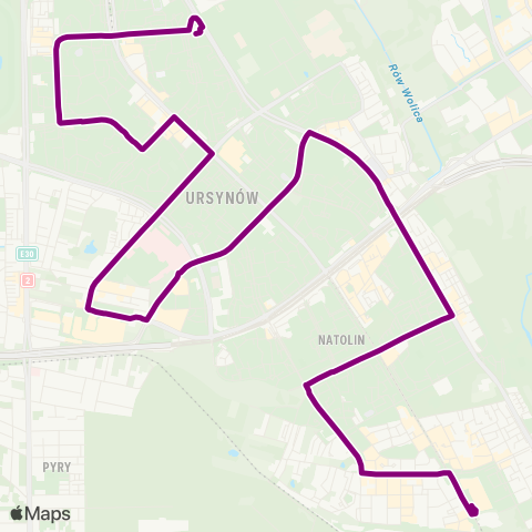 ZTM Warszawa Os. Kabaty – Ursynów Płn. map