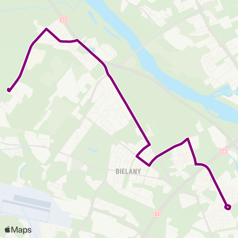 ZTM Warszawa Cm. Północny - Brama Gł. – Pl. Wilsona map