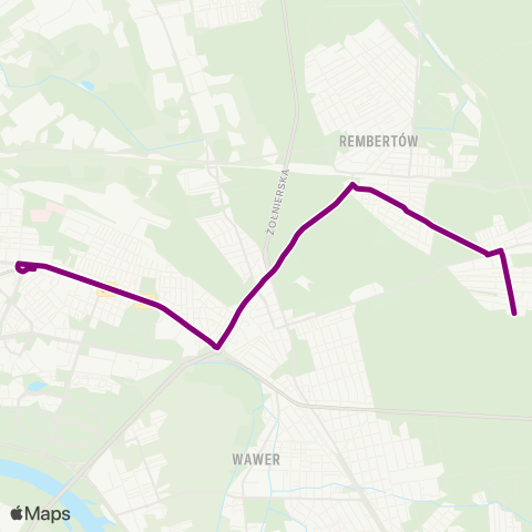 ZTM Warszawa Zielona – Wiatraczna map