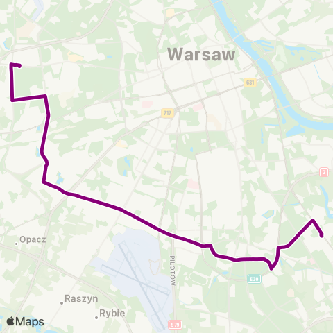 ZTM Warszawa Sadyba – Os. Górczewska map