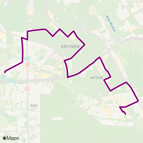 ZTM Warszawa Os. Kabaty – Krasnowola map