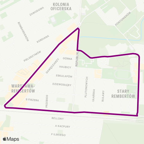 ZTM Warszawa Rembertów - Kolonia – Rembertów - Kolonia map