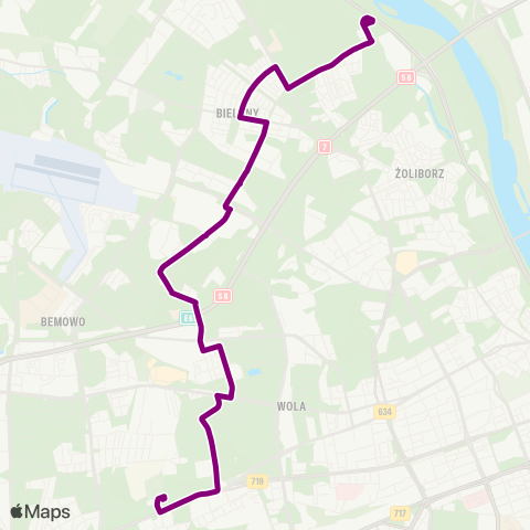 ZTM Warszawa Cm. Wolski – Gwiaździsta map