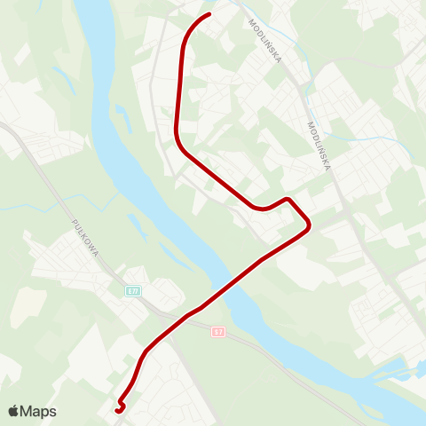 ZTM Warszawa Metro Młociny – Winnica map