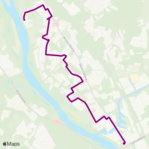 ZTM Warszawa Żerań FSO – Dąbrówka Wiślana map