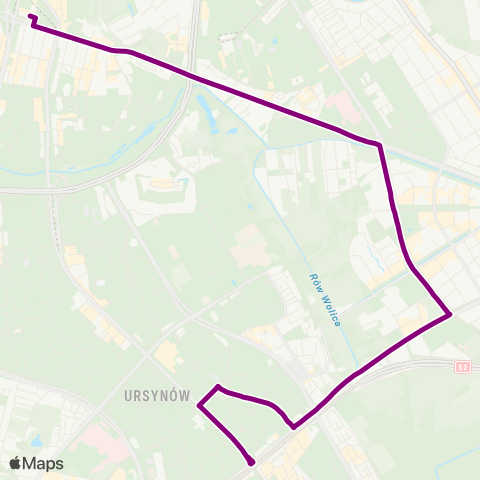 ZTM Warszawa Natolin Płn. – Metro Wilanowska map