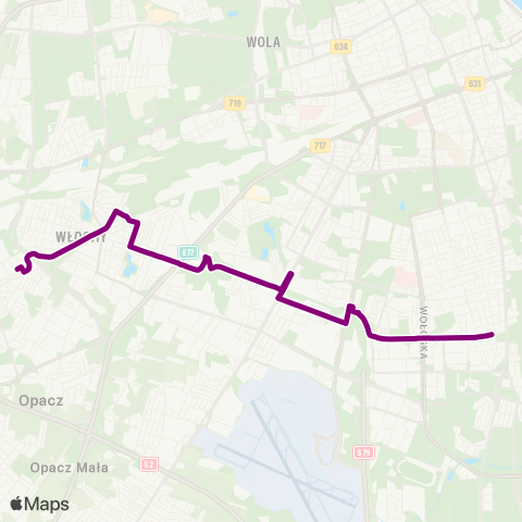 ZTM Warszawa Wielicka – Ursus - Ratusz map