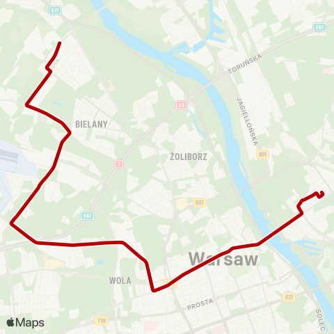 ZTM Warszawa Nowe Bemowo – Czynszowa map