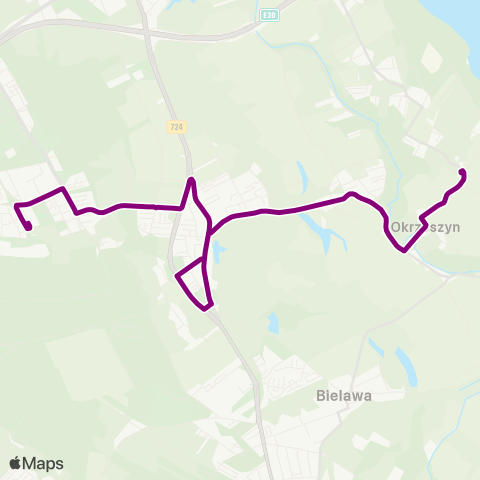 ZTM Warszawa Kępa Okrzewska - Cmentarz – Os. Kabaty map