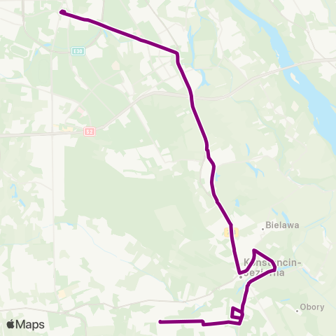 ZTM Warszawa Konstancin-Jeziorna Os. Grapa – Metro Wilanowska map