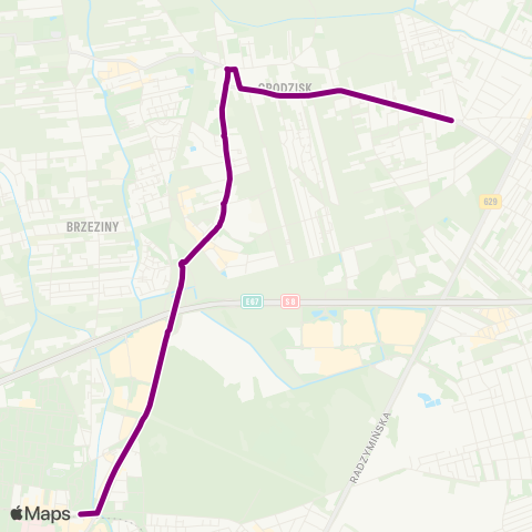 ZTM Warszawa Metro Kondratowicza – Marki Kościuszki map