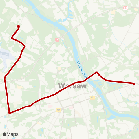 ZTM Warszawa Metro Młociny – Wiatraczna map