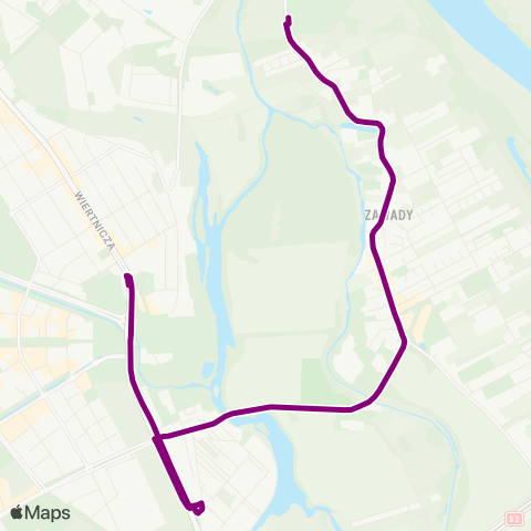 ZTM Warszawa Oczyszczalnia „Południe” – Wilanów map