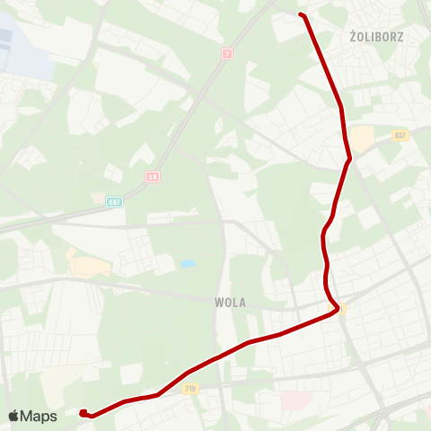 ZTM Warszawa Metro Marymont – Cm. Wolski map