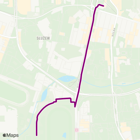 ZTM Warszawa Tor Służewiec – Metro Wilanowska map