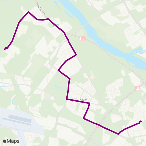 ZTM Warszawa Cm. Północny - Brama Gł. – Pl. Wilsona map