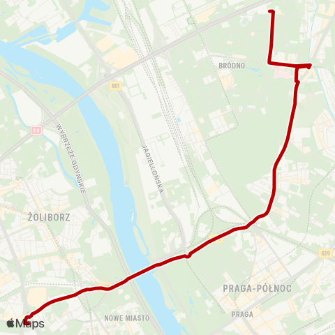 ZTM Warszawa Rondo „Radosława” – Bródno - Podgrodzie map