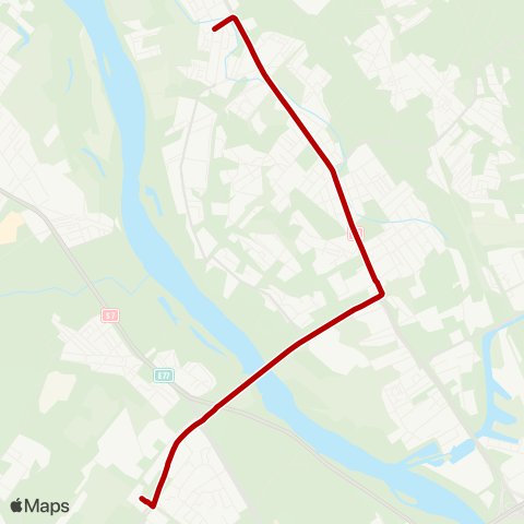 ZTM Warszawa Metro Młociny – Dąbrówka Wiślana map