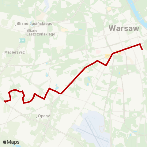 ZTM Warszawa Pl. Trzech Krzyży – Ursus-Niedźwiadek map