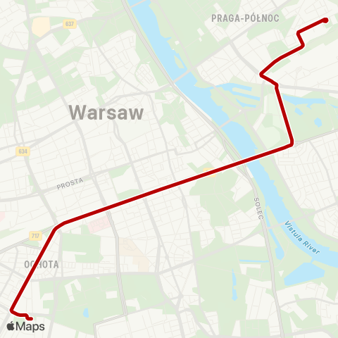 ZTM Warszawa Banacha – Kawęczyńska - Bazylika map