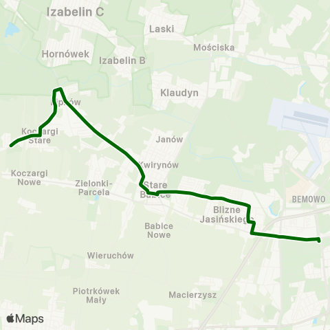 ZTM Warszawa Koczargi Stare Klonowa – Metro Bemowo map