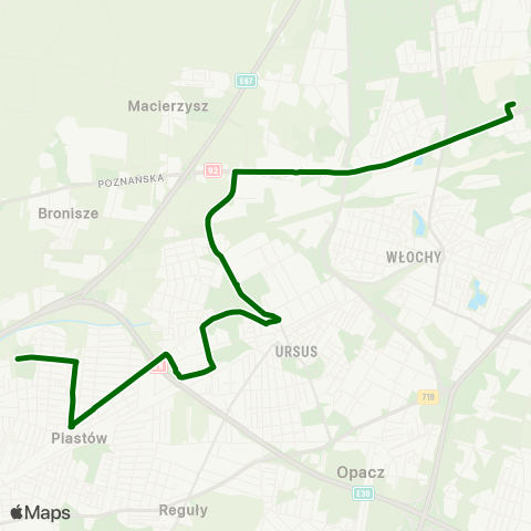 ZTM Warszawa Piastów Ogińskiego – Cm. Wolski map