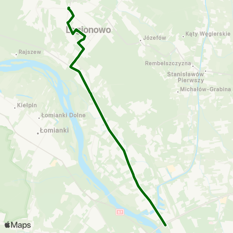 ZTM Warszawa PKP Legionowo Przystanek – Żerań FSO map