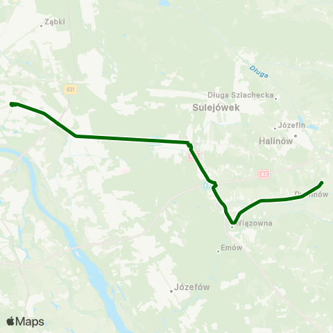 ZTM Warszawa Brzeziny – Wiatraczna map