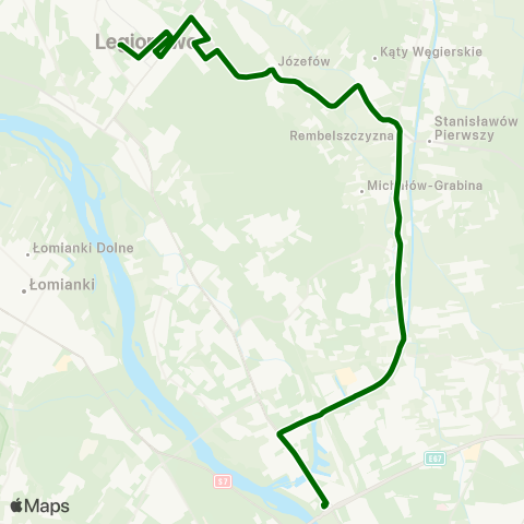ZTM Warszawa Legionowo Mickiewicza – Żerań FSO map