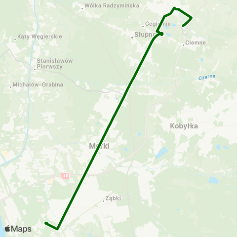 ZTM Warszawa P+R Radzymin – Metro Trocka map