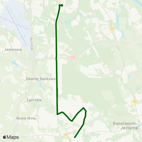 ZTM Warszawa Piaseczno Julianowska - Cmentarz – Metro Wilanowska map