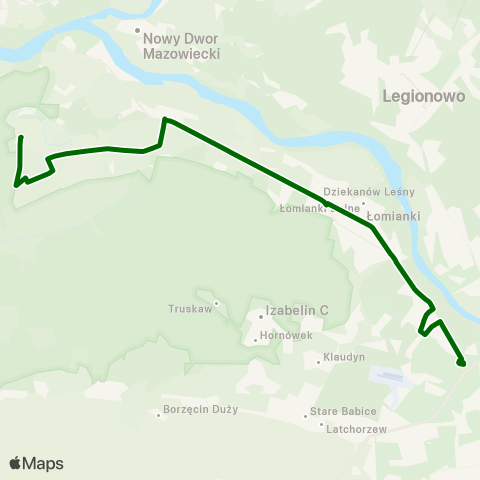ZTM Warszawa Cybulice Duże – Metro Słodowiec map