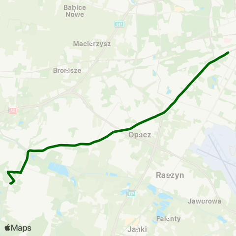 ZTM Warszawa Pruszków Os. Staszica - Pętla – Grzymały-Sokołowskiego map
