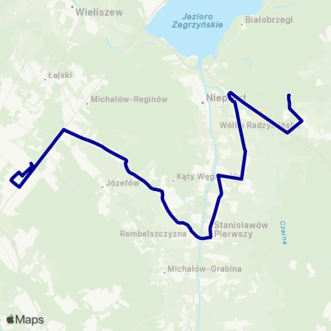 ZTM Warszawa PKP Legionowo – PKP Dąbkowizna map